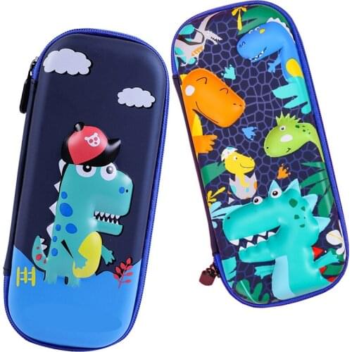 Cartoon Flamingo/dinosaur Pencil Case,Pencil Case,Three-layer Pencil Case with Zipper,Large-capacity 3D Student Stationery
