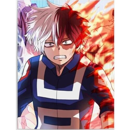 HD Prints Canvas Wall Artwork Painting Shoto Todoroki Posters Modular Pictures Modern Home Anime Decoration Living Room No Frame