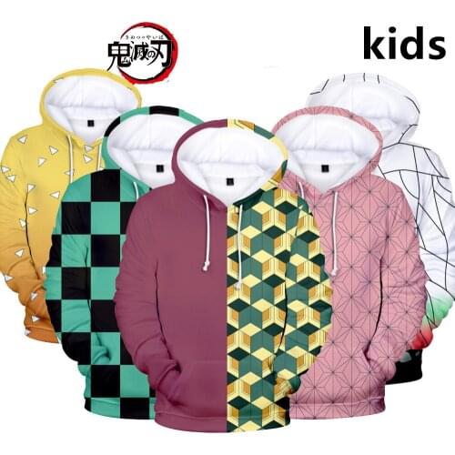 2021 Hot Sale Kids Hoodie Demon Slayer Kimetsu No Yaiba 3D Hoodies Sweatshirt Boys Girls Casual Jacket Coat Children Clothes