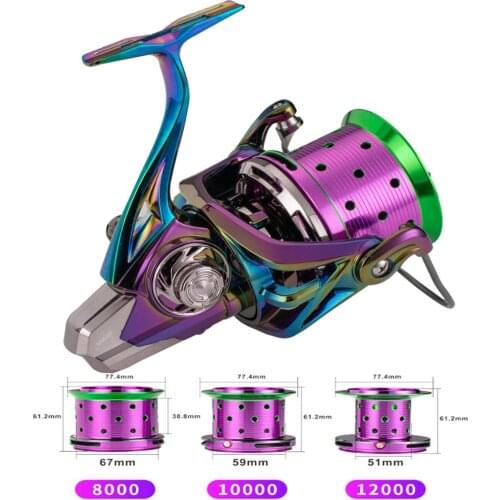 DIWA 2020 Fishing Reels Max 25kg Drag 12000 18+1BB Stainless Metal Spool Body Distant Casting Fishing Wheel Spinning Saltwater