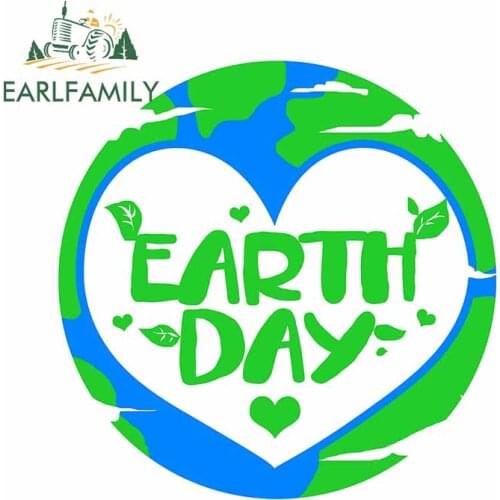 EARLFAMILY 13cm x 12.9cm For Earth Day Car Stickers Motorcycle Decal Personality Graphics Graffiti Sticker Decoration