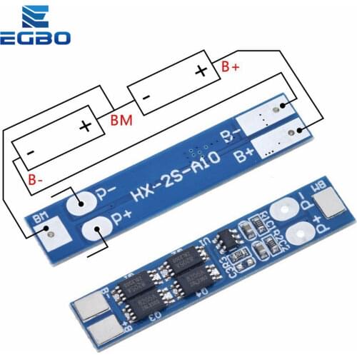 EGBO 2S 7.4V 8A Li-ion 18650 Lithium Battery Charger Protection Board 8.4V Overcurrent Overcharge / Overdischarge Protection