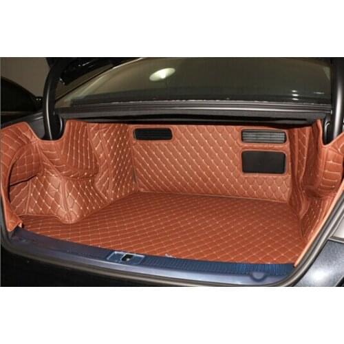 Good quality! Special trunk mats for Audi A8L 2016-2010 durable waterproof luggage boot carpets liner for A8L 2015,Free shipping