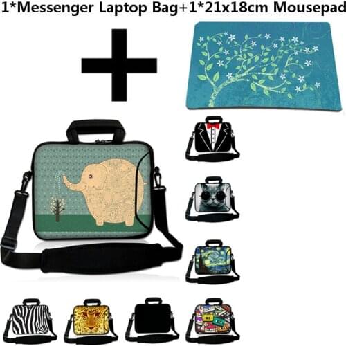 For HP Stream Lenovo IdeaPad Yoga Mini 21x18cm Mouse Pad+14 17 Inch Laptop Bag 10 15 13 Messenger Computer Bag 12 Ultrabook Case