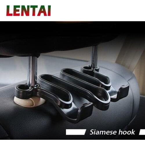 LENTAI For Ford focus 2 3 mk2 fiesta ranger mondeo Renault megane 2 3 duster captur Chery 1PC Car Hook Headrest Clip S Styling