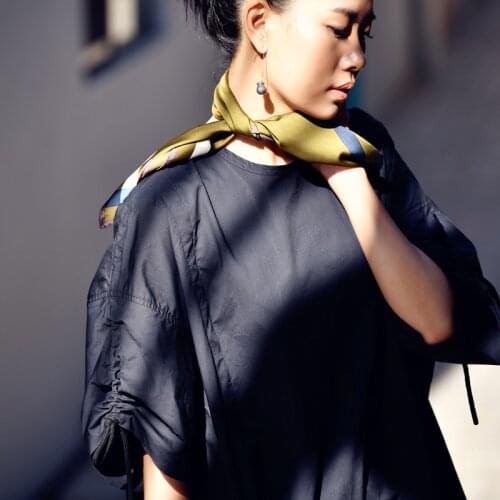 MICOCO J0328C Simple temperament fashion stripe color small square Bag strap Ms hair band