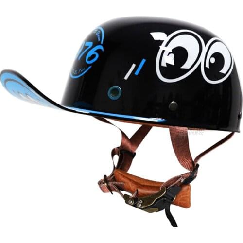 Motorcycle Helmet Retro Vintage Motorbike Moto Riding Half Helmet Protector Scooter Casque Biker Racing Helmet Casco Unisex