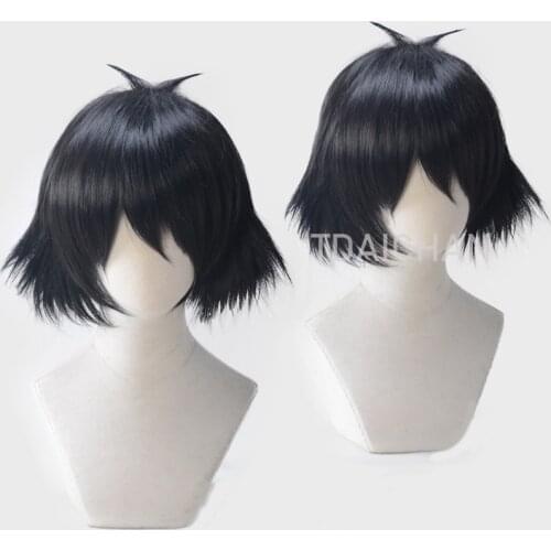 Game Steins Gate 0 Shiina Mayuri Black Short Wig Cosplay Styled Role Play Wig Free Wig Cap Halloween Cosplay Carnival Party