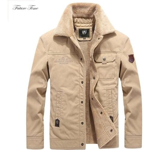 Men Parkas Plus size M-4XL Thick Warm 2018 Man Jackets and Coats For Winter Turn down Collar Streetwear Embroidery Pockets C1619