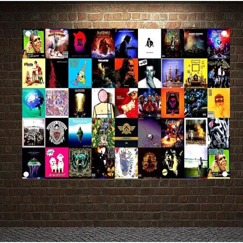 Classic Famous Music Rock Band Singer Poster Vintage Banners Sign Wallpaper Bar Cafe Wall Decoration Canvas Painting Tapestry 6