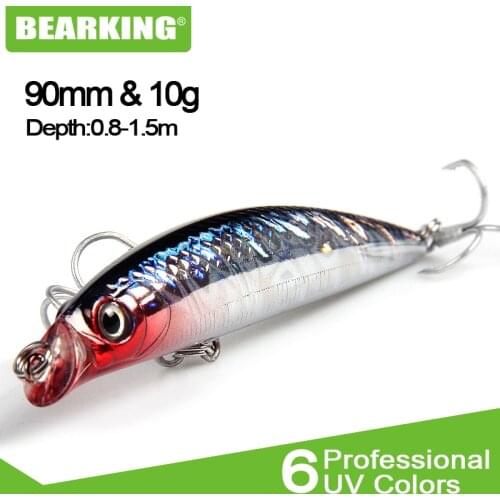 BEARKING 90mm 10g professional excellent hot fishing lures minnow quality professional baits swimbait jointed bait Crankbait