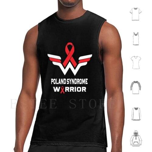 Poland Awareness Support Survivor Red Ribbon Gifts Tank Tops Vest Sleeveless Poland Poland Awareness Poland Poland