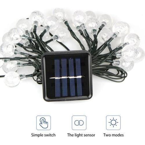 Solar Lamp String LED String Fairy Lights Solar Power Two Functions Garlands Garden Christmas Decor Light For Outdoor