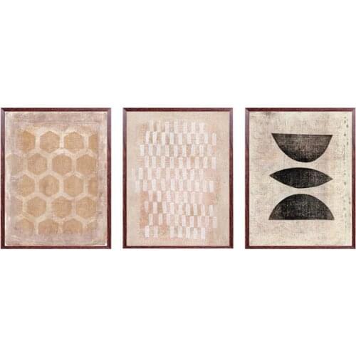 Modern Abstract Geometry Hexagon Wall Art Canvas Painting Ethnic Style Picture Poster Print Wallpaper Living Room Decoration