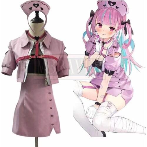 Youtube Vtuber Hololive Minato Aqua Cos Cosplay Costume Uniform Christmas Halloween Custom-made Any Size