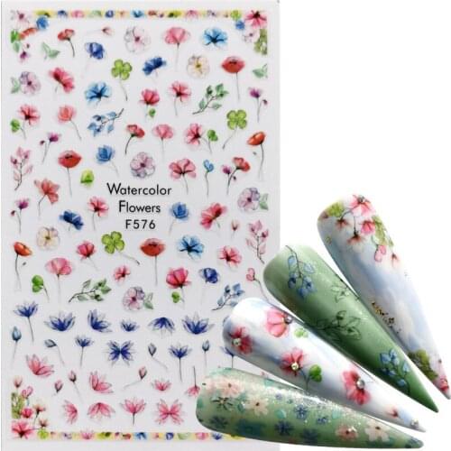 1 Sheet Comic Adhesive 3D Nail Sticker Foil Decals for Nails Sticker Art Cartoon Nail Art Decorations Designs Tool Nail Decals