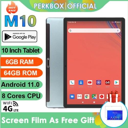 Global Verison 10 Inch Tablet Octa Core 6GB RAM 64GB ROM Android 10.0 4G FDD LTE Phone Call WiFi GPS планшет Tablette