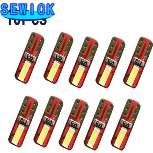 10Pcs T5 W3W Neo Wedge Car Led Lamp Instrument Dash Lights Interior Car Led Light Dashboard Side Red White Blue Signal Bulbs