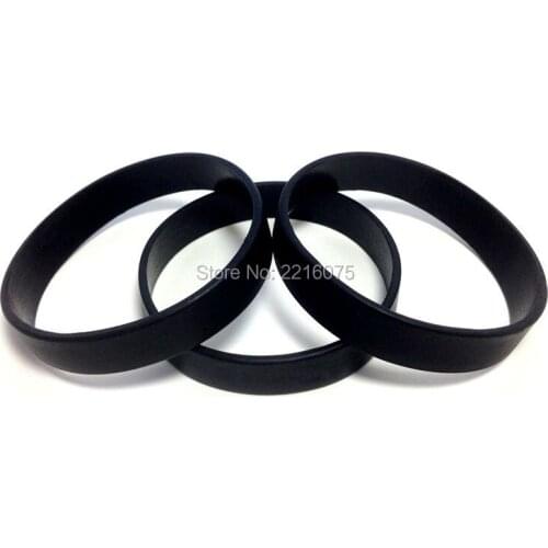 100pcs Black silicone wristband rubber bracelets free shipping