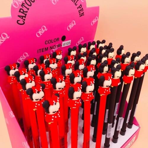 40 Disney Mickey Minnie Korean cartoon gel pens student writing creative ballpoint pen school office signature pen learning gift