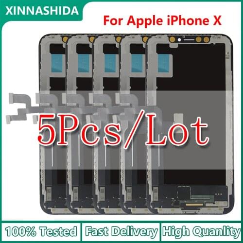 5pcs/lot For iphone X OLED XS/XR TFT With 3D LCD Display Touch Screen Digitizer Assembly Replacement