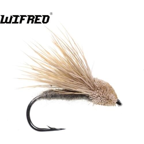 Wifreo 6PCS #10 Cicada Deer Hair Flies Floating Bass Trout Summer-Time Dry Fly Surface Fly Fishing Flies Black Green Body