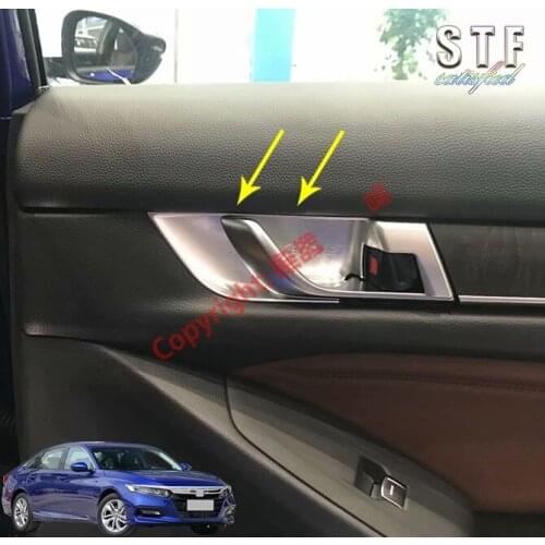 ABS Pearl Chrome Interior Car Decoration Door Handle Cover Trim Molding For Honda Accord MK10 2018 2019