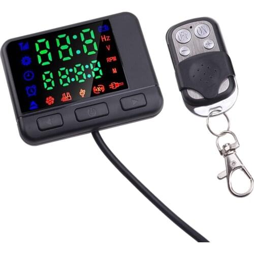 Car Digital LCD Display Monitor & 4 Button Remote Control for Air Diesel Parking Heater 12V/24V
