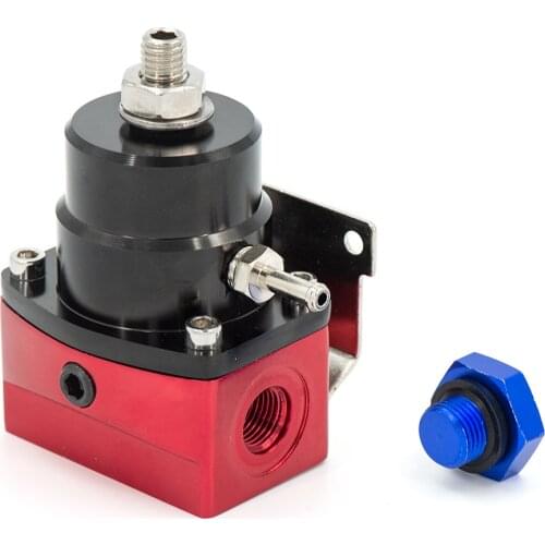 JDM Car Universal Adjustable Fuel Pressure Regulator With Gauge For Cherokee Ford F250 6.0L Diesel Twin Beam fpr
