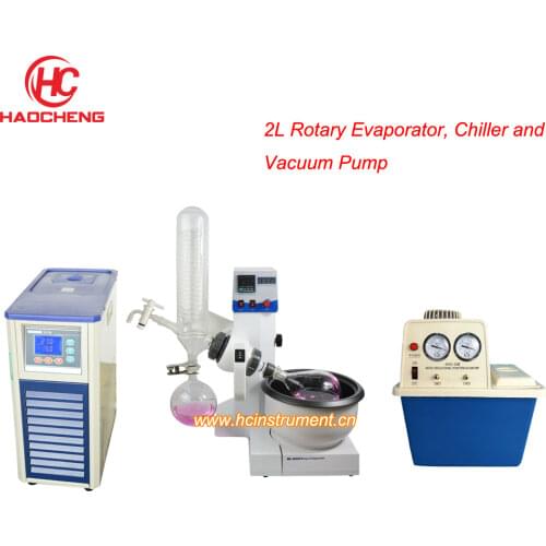 Free Shipping,1L 2L Vacuum Distillation Rotary Evaporator, Chiller and Vacuum Pump