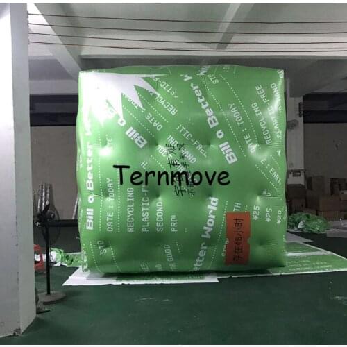 Large Inflatable Helium Advertising Cube Ball Inflatable SquareBalloon with 4 sides Digital Printing