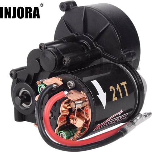 INJORA Center Gearbox Transmission +540 Brushed Motor 21T 27T 35T 45T 55T for 1:10 RC Rock Crawler Axial SCX10 SCX10 II 90046