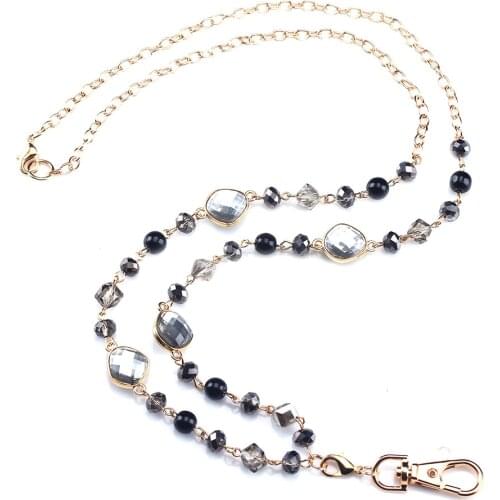 Badge Lanyards with ID Holder Keychain Holder Chain Lanyard Elegant Necklace for Women Teacher Nurse