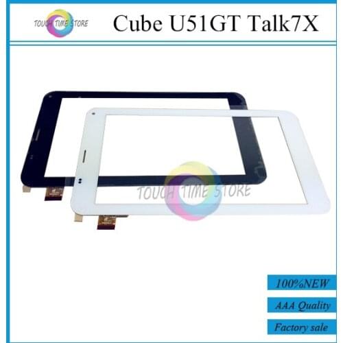 Black or white 7inch for CUBE U51GT talk 7x Touch Screen NJG070123ACG0B-V4 FPC-TP070341 (U51GT) -04 screen glass digitizer