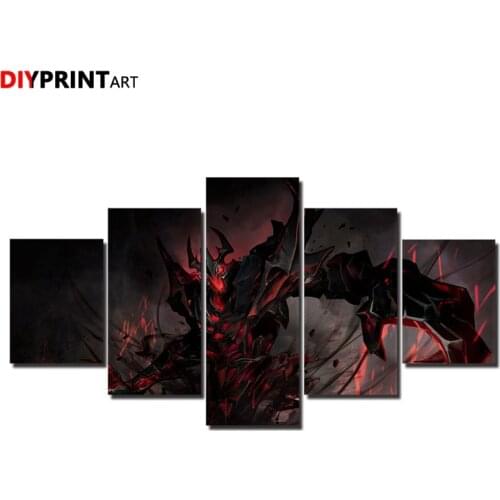 DOTA2 Shadow Fiend 5 Panel Wall Poster Wall Decorations Living Room Paintings A1323
