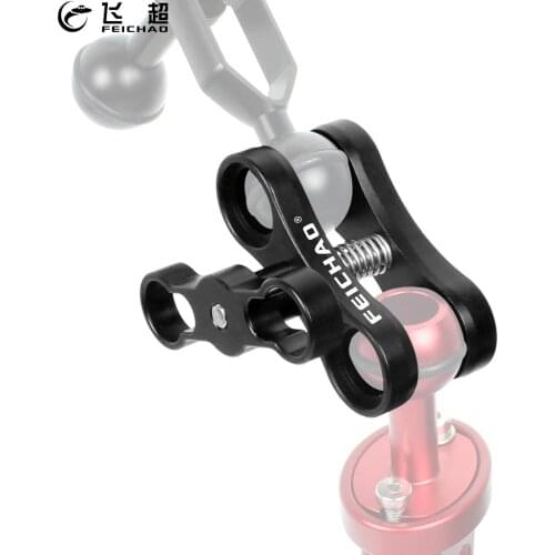 FEICHAO Upgraded Diving Light Butterfly Clip Arm Clamp Mount with Holes Extended Bracket Adapter for DSLR Camera Tray Underwater