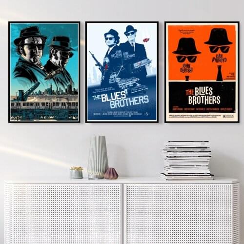Canvas Painting Blues Brothers Poster Gift TV Series Vintage Movie Poster Prints Art Wall Pictures For Living Room Home Decor