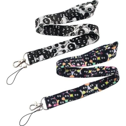 JF416 Black Briquettes Anime Lanyard For Keys Cute Phone Straps ID Card Passport Gym USB Badge Holder Keychain Lanyards