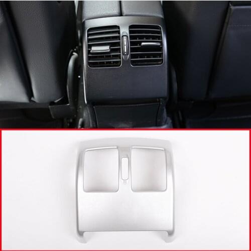 Carbon Silver For Mercedes Benz C Class W204 2009-2014 Car Rear Air Conditioning Vent Decorative Frame Air Outlet Trim Stickers