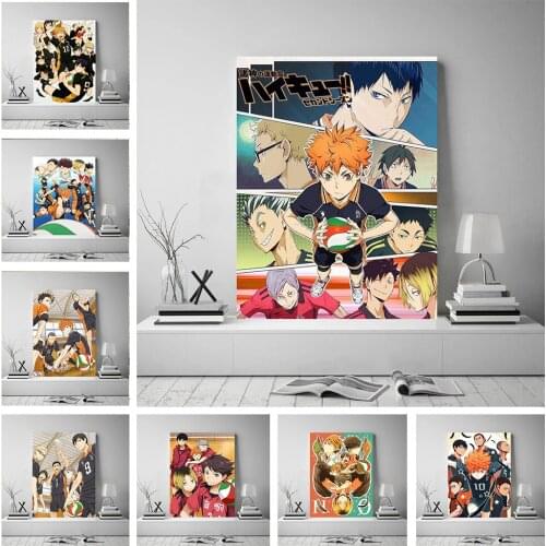 Canvas paintings and posters of Japanese classic cartoon anime "Volleyball Boy", as art decoration for home living room pictures