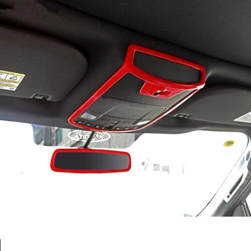 Red Silver Blue Rearview Mirror Reading Light Rear Window Switch Frame For Ford Raptor F150 2015 16 17 2018 AAA042