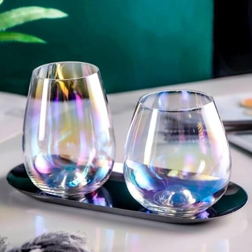 Creative Coloful Glass Cup Small Cute Nordic Style Cup Drinking Water Kitchen Dining Bar Copos De Vidro Home Garden EB5BL