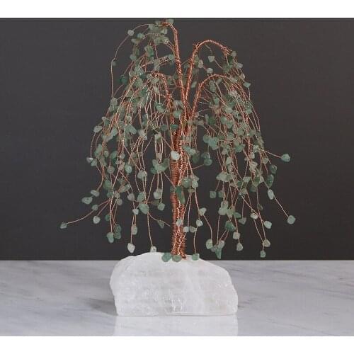 Creative Modern Natural Crystal Tree Decoration Luxury Living Room Model Room Villa Hotel Home Soft Decoration Ornament