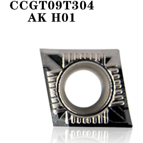 CCGT09T304 AK H01 CCGT 09T304 Aluminum cutter blade Insert Cutting Tool turning tool CNC Tools AL +TIN Alloy wood