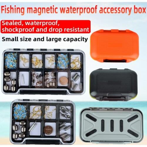 Magnetic Adsorption Large Capacity Grid Fishing Gear Accessories Waterproof Fishing Hook Supplies Tool Storage Fishing Tacklebox