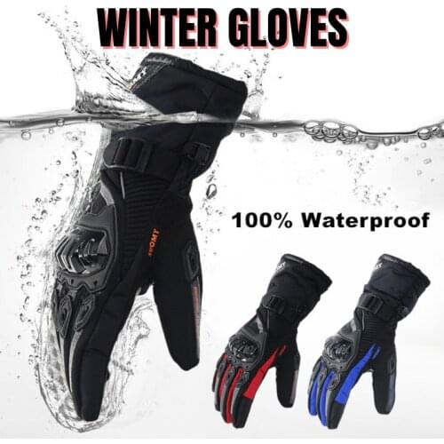 SUOMY Motorcycle Gloves winter 100% waterproof moto gloves keeping warm motorcycle racing gloves men Moto gloves