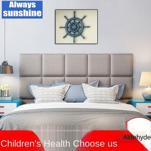 Home bedroom headboard soft package thickened, anti-collision tatami 3d stereo wall stickers background wall decoration painting