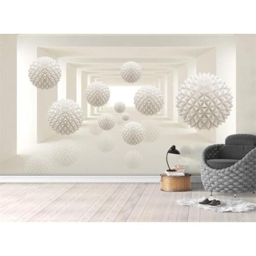 Beibehang Custom mural wallpaper 3d stereo sphere modern building space TV bedroom background wall 3d wallpaper