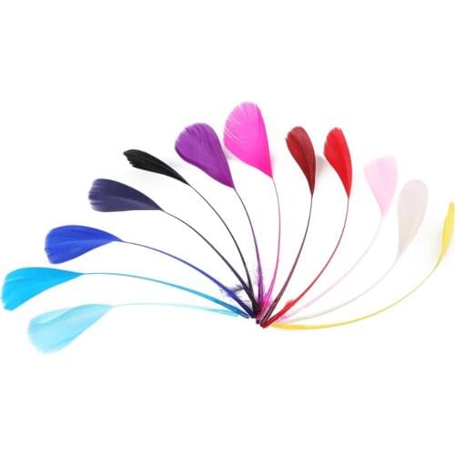 New Arrival Length 15-20cm 50Pcs/lot Natural Goose Feather Charms Colorful Painting Pendant for DIY Jewelry Findings Making