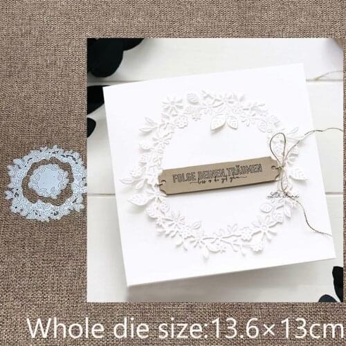 New Design Craft Metal stencil mold Cutting Dies flower wreath decoration scrapbook die cuts Album Paper Card Craft Embossing